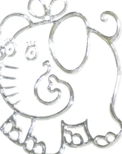 Hermann Schütz 3D-Chrome-Sticker Elefant 100x75mm