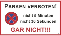 Hermann Schütz Schild Parken verboten...