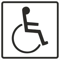 Hermann Schütz Türschild Behinderten-Symbol 100x100mm