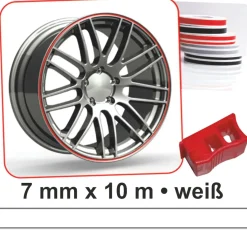 Hermann Schütz Zierstreifen Wheel-Stripes für Autofelgen weiß 7mm x 10m