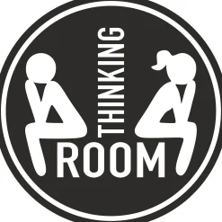 Hermann-Schütz Hart-PVC-Schild selbstklebend Thinking Room