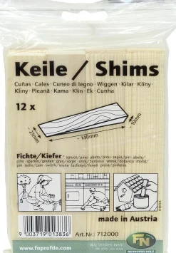 Holzkeile 14 x 2,3 x 1,0 cm Fichte - 12 Stück
