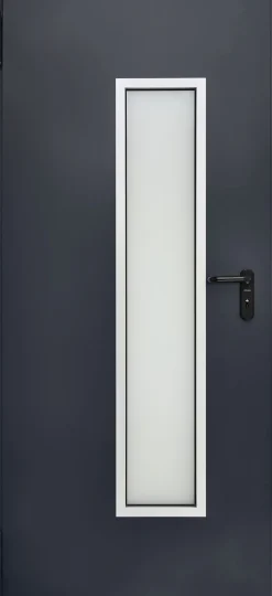 Hörmann Kellertür mit Lichtausschnitt anthrazitgrau 100 x 200 cm Links/Rechts