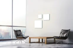 JustLight LED Deckenleuchte Canvas weiß 45 x 45 cm dimmbar