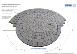Kann Pflasterkeis Casalina Ø 197 cm vulkan-anthrazit