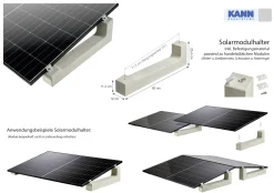 Kann Solarmodulhalter 80 x 11,3-25,4 x 12 cm grau