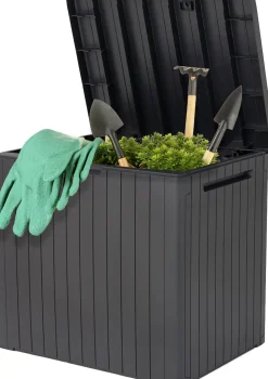 Keter Garten Aufbewahrungsbox City 113 L, Holzoptik