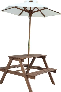 Kindersitzgruppe Mia mit Sonnenschirm holz