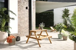 Kindersitzgruppe Mia mit Sonnenschirm holz