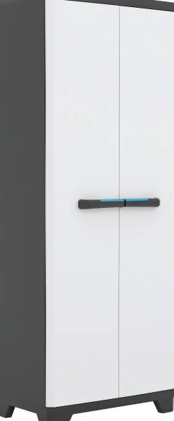 Kis Kunststoffschrank Linear Hoch 173 x 68 x 39 cm grau/schwarz