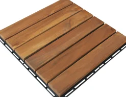 Klickfliese Akazie 30 x 30 x 2 cm natur 11 Stück
