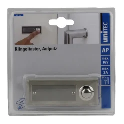 Klingel-Taster 1-fach Aufputz edelstahl