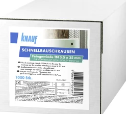 Knauf Schnellbauschrauben 3,5 x 35 mm, PH 1, 1000 Stück