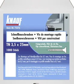 Knauf Schnellbauschrauben 3,5 x 25 mm, PH 1, 1000 Stück