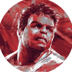 Komar Vlies Fototapete Dot Aveng Painting Hulk Ø 128 cm, selbstklebend