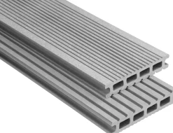 Kovalex Terrassendiele WPC 14,5 x 2,6 cm grau gebürstet Meterware