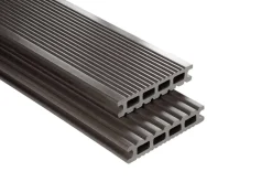 Kovalex Terrassendiele WPC 14,5 x 2,6 cm graubraun glatt Meterware
