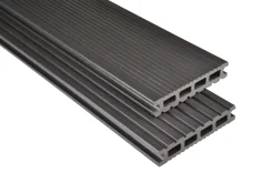 Kovalex Terrassendiele WPC 14,5 x 2,6 cm graubraun mattiert Meterware