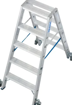 Krause Aluminium-Doppelleiter STABILO fahrbar 2,70 m