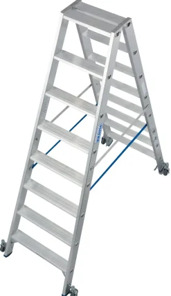 krause Aluminium-Doppelleiter STABILO fahrbar 3,40 m