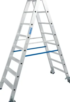 krause Aluminium-Doppelleiter STABILO fahrbar 3,40 m