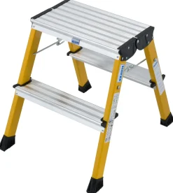 Krause Aluminium-Klapptritt MONTO Rolly gelb 2,45 m