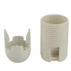 Lampen-Fassung Gewindemantel E14 weiß