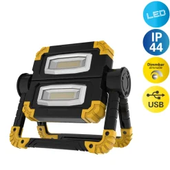LED Arbeitsleuchte Petro mit Akku 20 Watt, 1200 lm, 6340 K, USB-Kabel