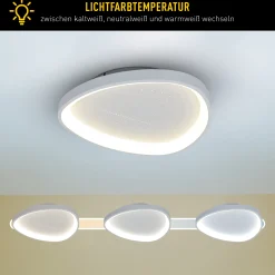 Light & More LED Deckenleuchte Oval 18W weiß