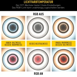 Light & More LED Deckenleuchte Moon 50 W Metall RGB