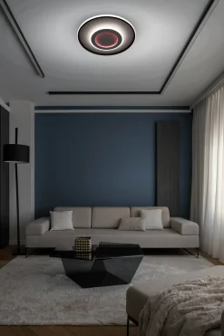 Light & More LED Deckenleuchte mit Mondstruktur Ø 50 cm