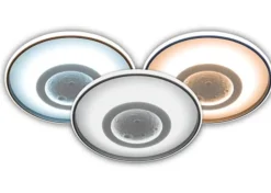 Light & More LED Deckenleuchte mit Mondstruktur Ø 50 cm