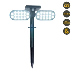 Light & More LED Solarstrahler mit Bewegungsmelder