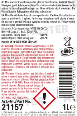 Liqui Moly Bremsflüssigkeit DOT4 1L