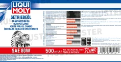 Liqui Moly Getriebeöl GL4 80W 500 ml