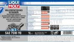 Liqui Moly Getriebeöl GL5 75W-90 vollsynthetisch 1 L