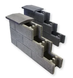 Mauerabdeckplatte 49 x 35 x 3,5 - 5,5 cm, anthrazit