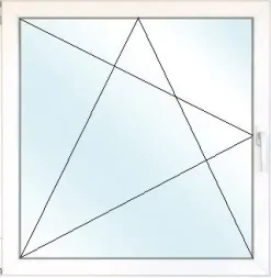 Meeth Fenster 110 x 120 cm DIN links 1 flügelig Dreh-Kipp weiß