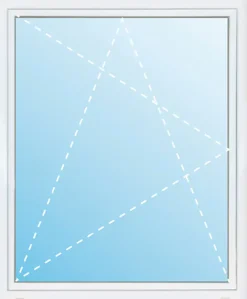Meeth Fenster 100 x 100 cm DIN links 1 flügelig Dreh-Kipp weiß