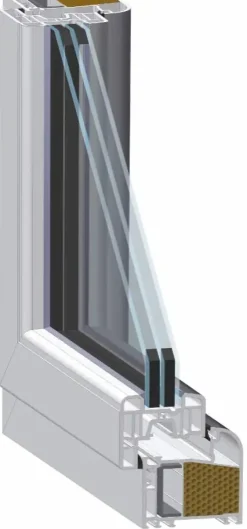 Meeth Fenster 90 x 140 cm DIN rechts 1 flügelig Dreh-Kipp weiß/ titan
