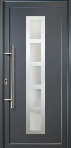 Meeth Haustür Signum PVC Modell 51 108 x 200 cm, DIN links, weiß/titan