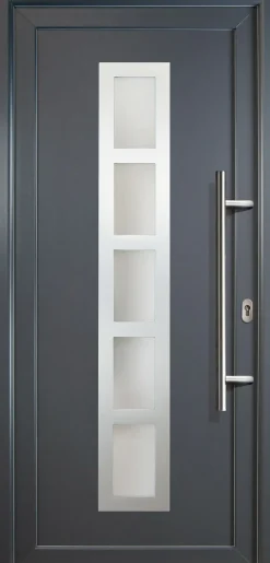 Meeth Haustür Signum PVC Modell 51 98 x 208 cm, DIN rechts, weiß/titan