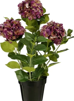 Mica Decorations Kunstpflanze Hortensie im Topf violett Ø 40 x 65 cm