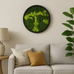 Moosbild rund Ø 27 cm mit echtem Moos