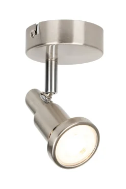 Mylight LED Wandstrahler 1er Spot Ø 8 x 14,5 cm nickel warmweiß