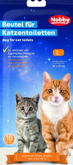 Nobby Beutel für Katzentoiletten L für Toiletten bis 59 x 45 cm 10Stück