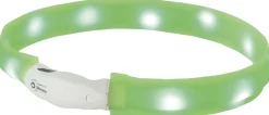 Nobby LED Leuchthalsband Visible breit grün für Hunde mit längerem Fell