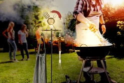 Näve Solar-Gartenleuchte LED mit Dämmerungssensor BBQ Time 130 x 27 cm rostbraun