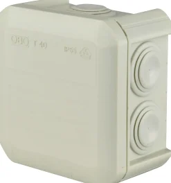OBO Aufputz-Abzweigkasten 2-fach CD500, IP55 m Kl 90x90x52mm grau