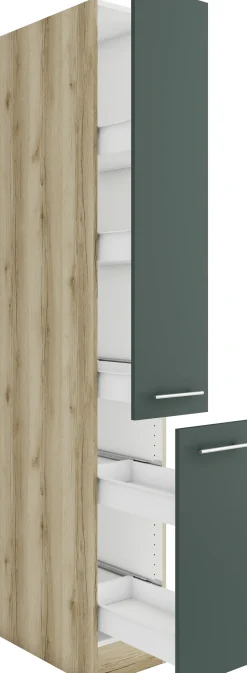 Optifit Apothekerschrank Savona 405 steingrün/eiche 30 cm